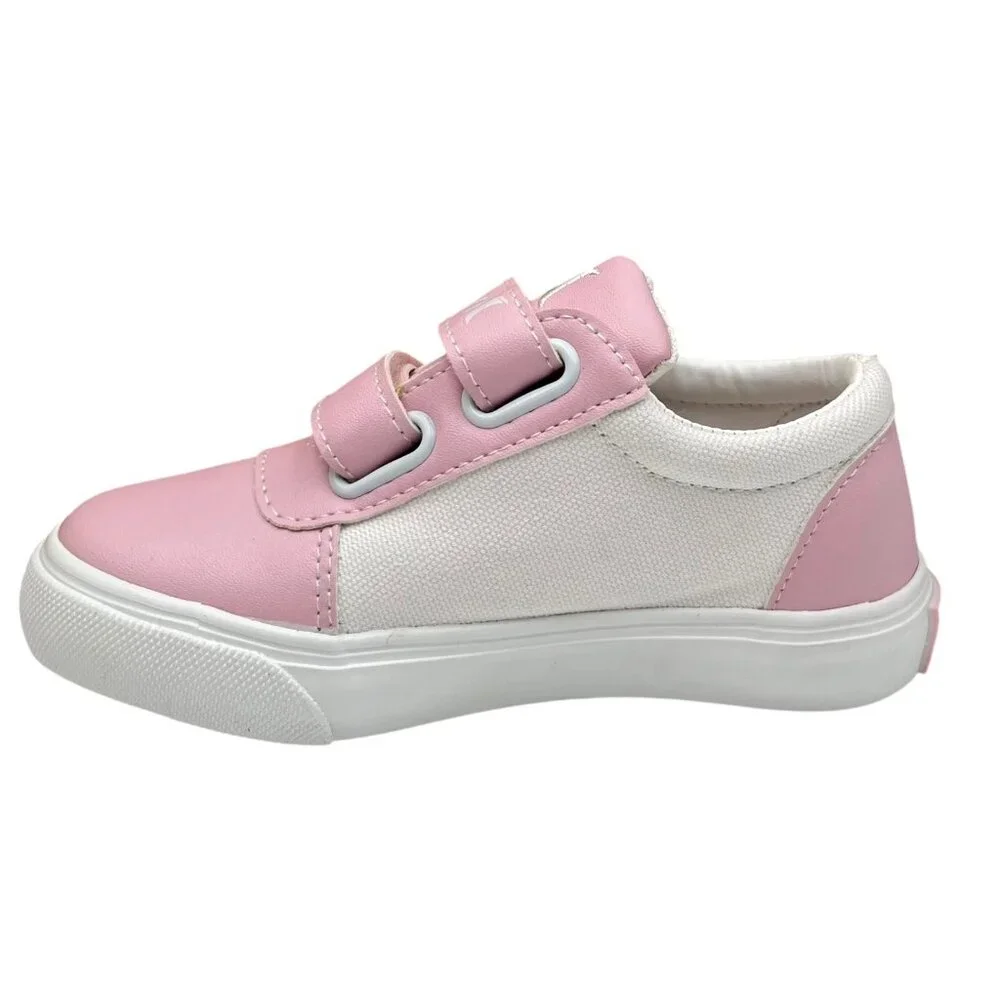 Hurley Toddler Girls Slip-on Canvas Sneakers Size 9-10 Pink-White Casual Comfort